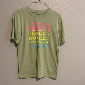 Hurley Olive Tee with Vibrant Logo